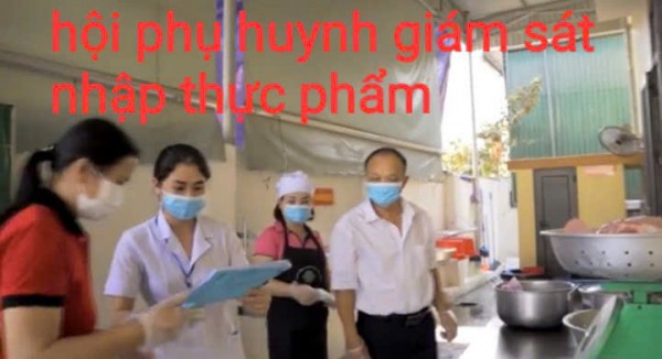 nhà trường và hội phụ huynh giám sát công tác bán trú